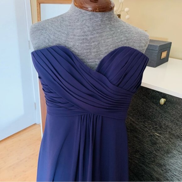 Allure Bridals Strapless Gown - Purple Bridesmaid Prom Dress - Picture 4 of 8